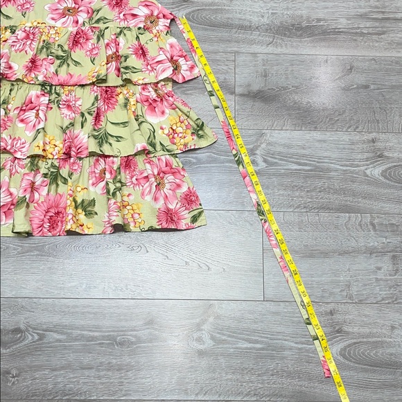 April Cornell 100% Cotton Garden Floral Ruffle Tiered Pocket Kitchen Apron - Picture 11 of 16